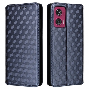 Flip Case Für Motorola Edge 50 Fusion 3d-diamanten