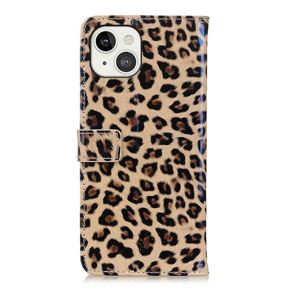 Flip Case Für iPhone 13 Leopard