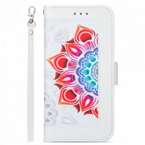 Flip Case Für iPhone 13 Mit Kordel Mandala-dekoration Mit Band