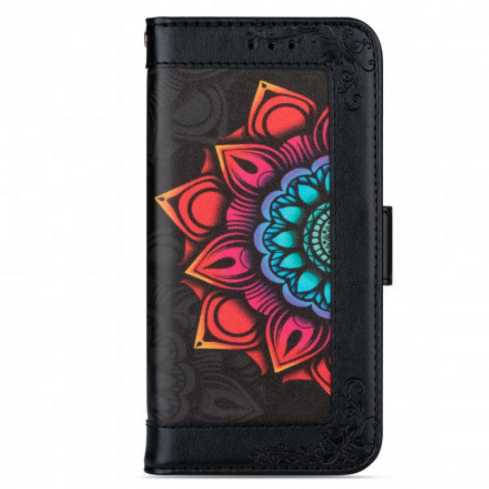 Flip Case Für iPhone 13 Mit Kordel Mandala-dekoration Mit Band