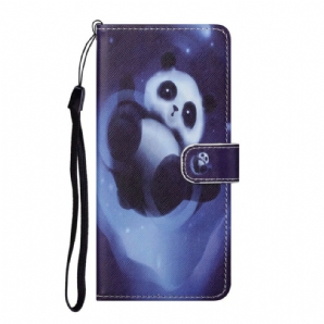 Flip Case Für iPhone 13 Panda-weltraum