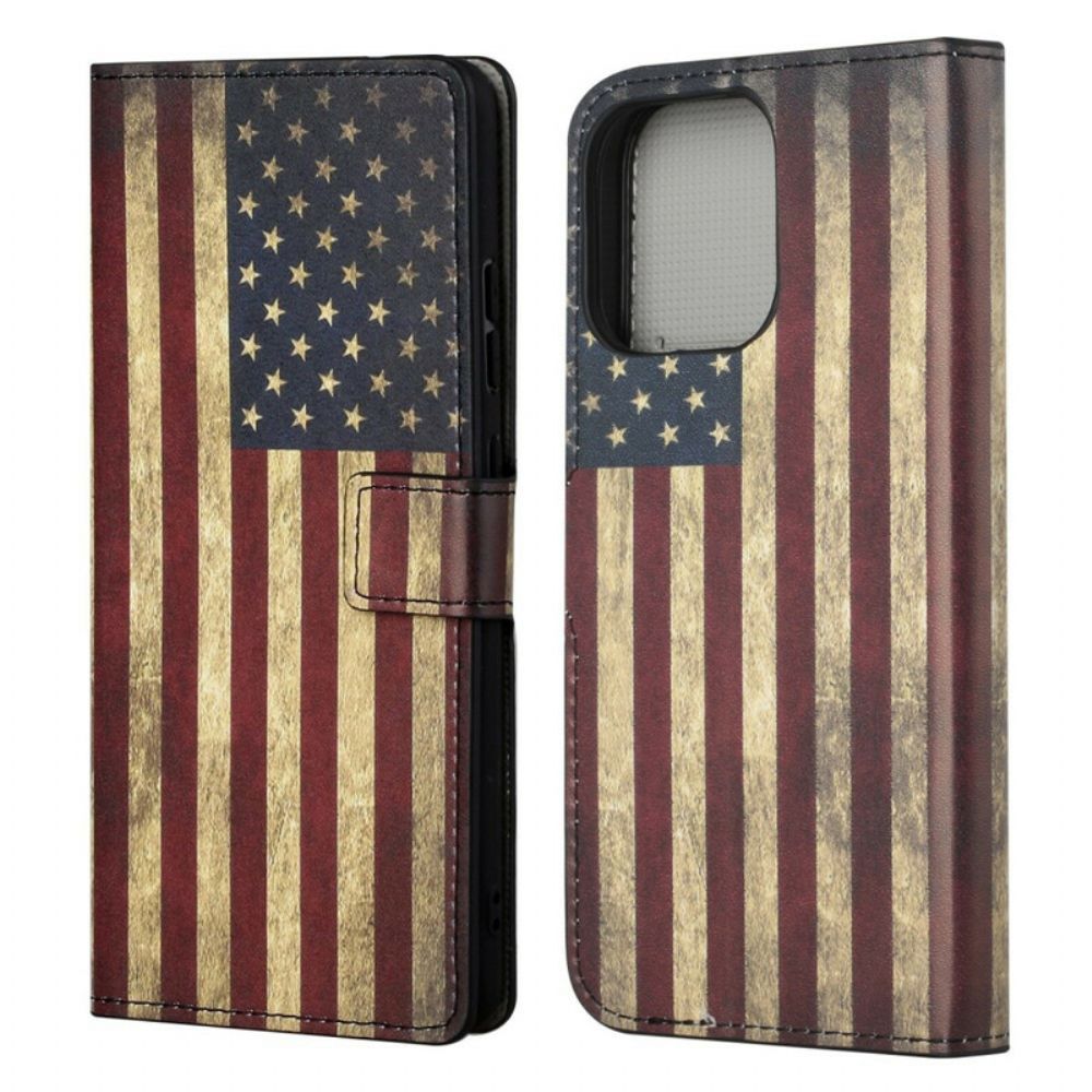 Flip Case Für iPhone 13 Usa-flagge