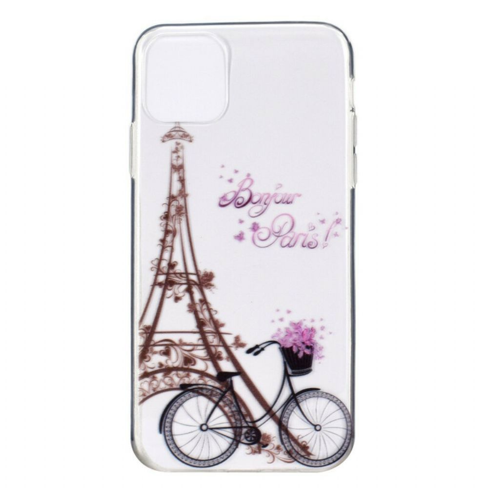 Handyhülle Für iPhone 13 Bonjour Paris Transparent