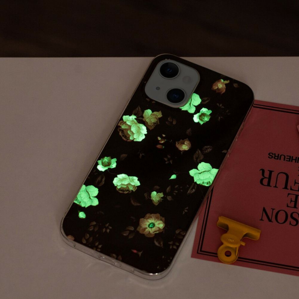 Handyhülle Für iPhone 13 Fluoreszierende Freiheitsblumen