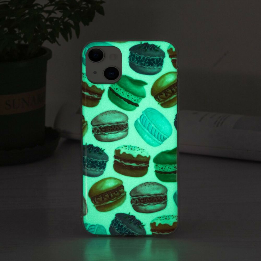 Handyhülle Für iPhone 13 Fluoreszierende Makronen