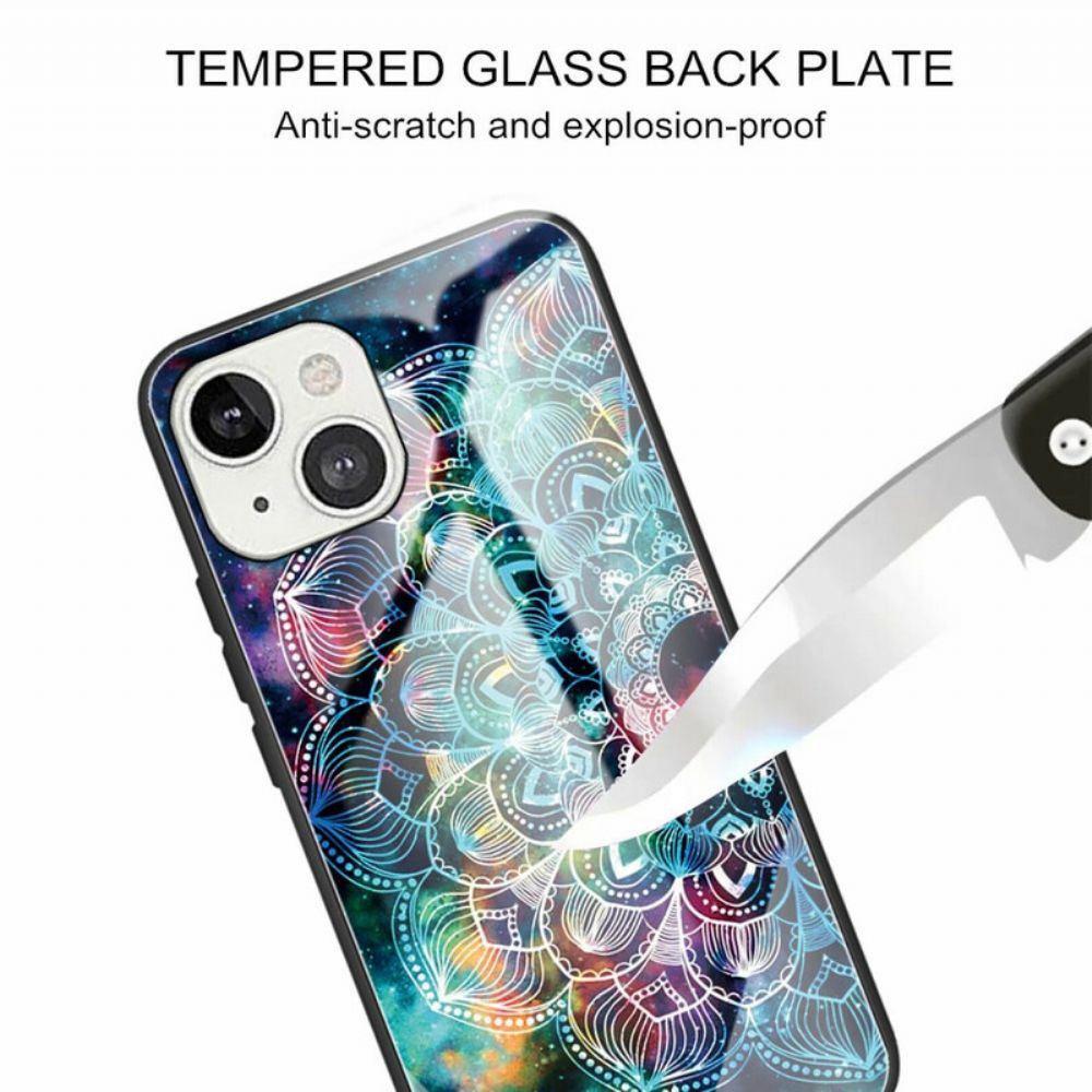 Handyhülle Für iPhone 13 Mandala Aus Gehärtetem Glas