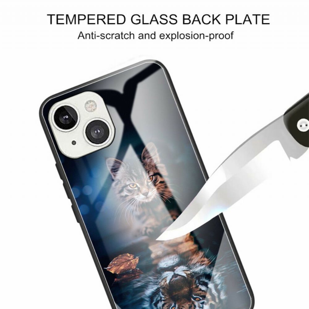 Handyhülle Für iPhone 13 Mein Tiger Panzerglas