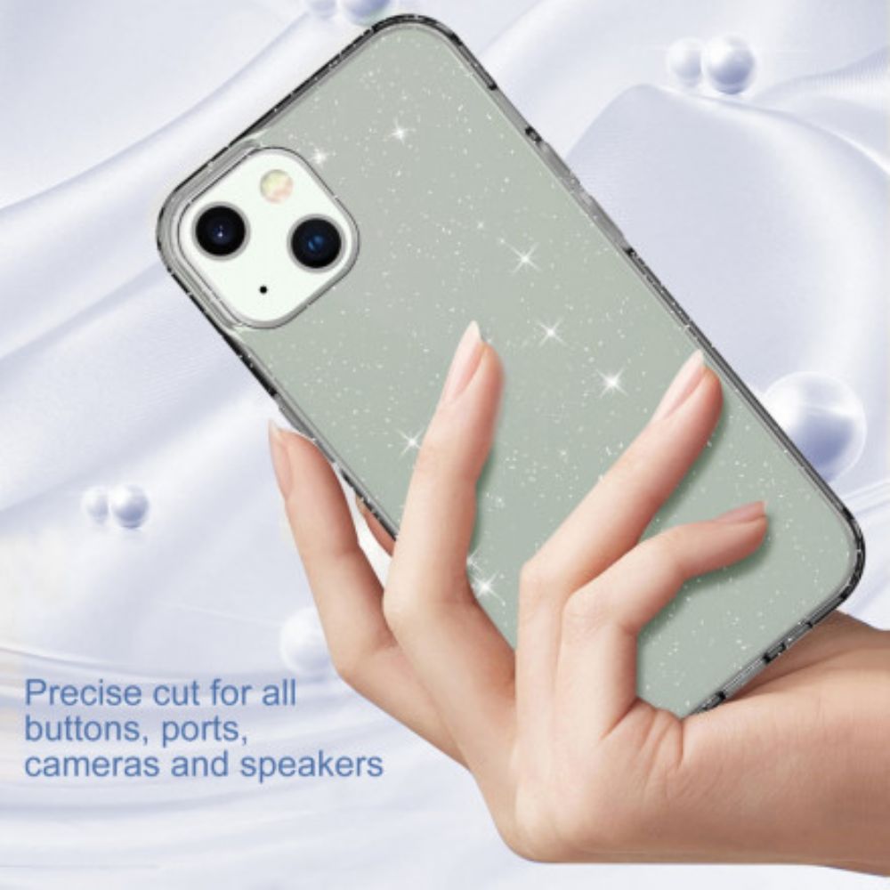 Handyhülle Für iPhone 13 Transparentes Glitzerdesign