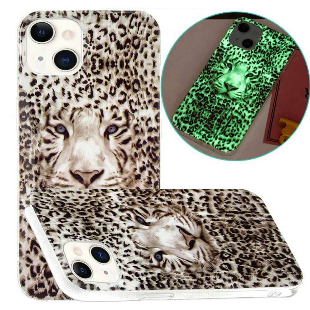 Hülle Für iPhone 13 Fluoreszierender Leopard