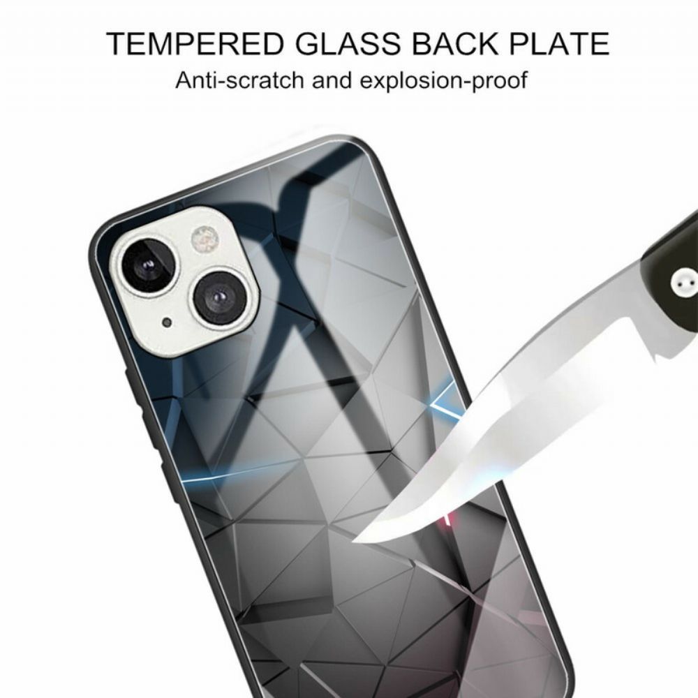 Hülle Für iPhone 13 Gehärtetes Glas Geometrie