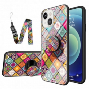 Hülle Für iPhone 13 Magnetischer Patchwork-halter