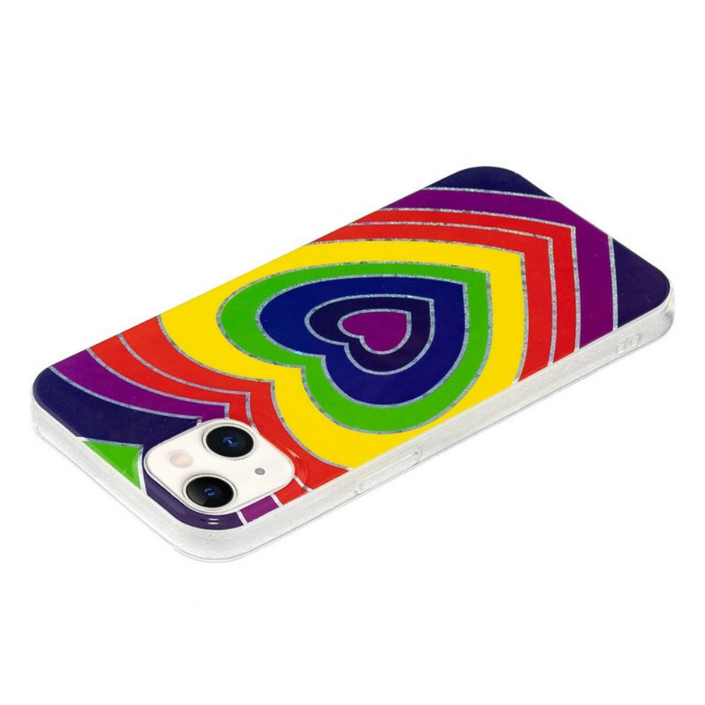 Hülle Für iPhone 13 Psychedelisches Herz