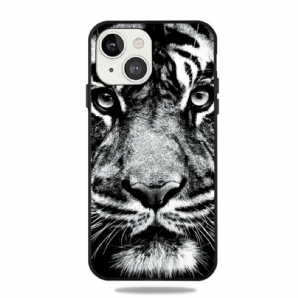 Hülle Für iPhone 13 Schwarzer Und Weißer Tiger