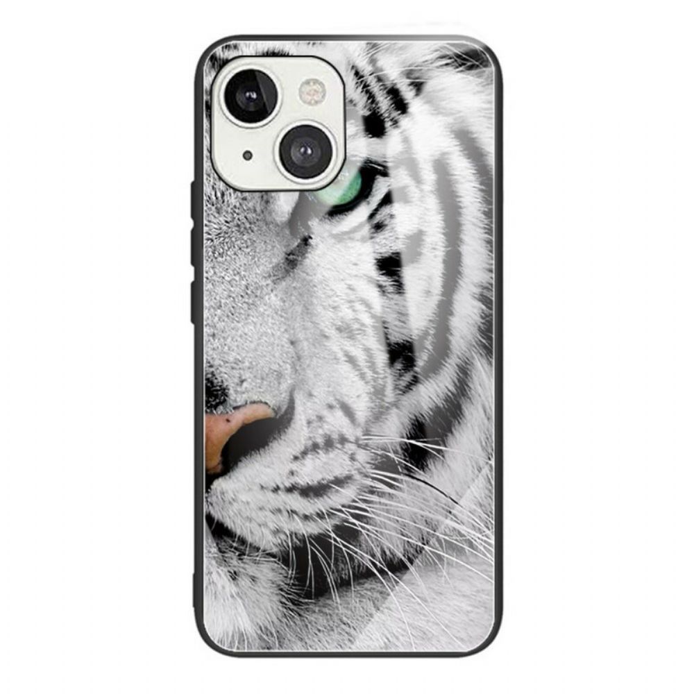 Hülle Für iPhone 13 Tiger Gehärtetes Glas