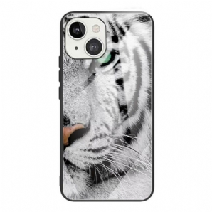 Hülle Für iPhone 13 Tiger Gehärtetes Glas