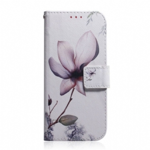 Lederhüllen Für iPhone 13 Alte Rosenblüte