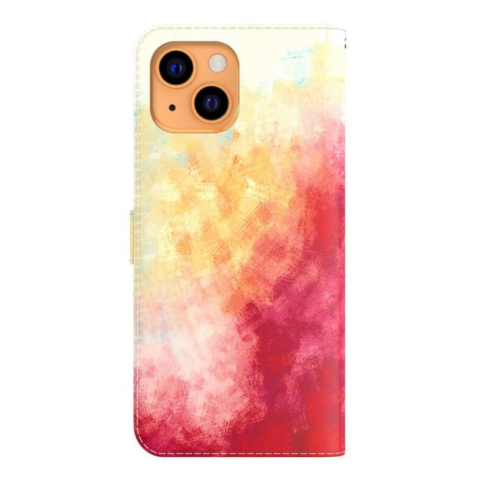 Lederhüllen Für iPhone 13 Aquarell