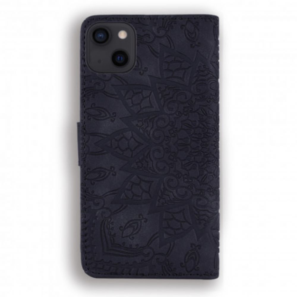 Lederhüllen Für iPhone 13 Barock-mandala