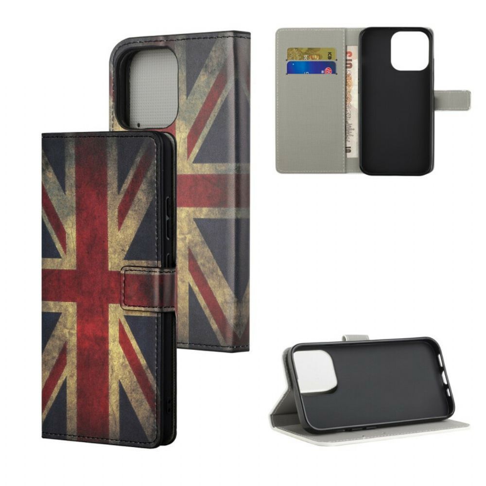 Lederhüllen Für iPhone 13 England-flagge