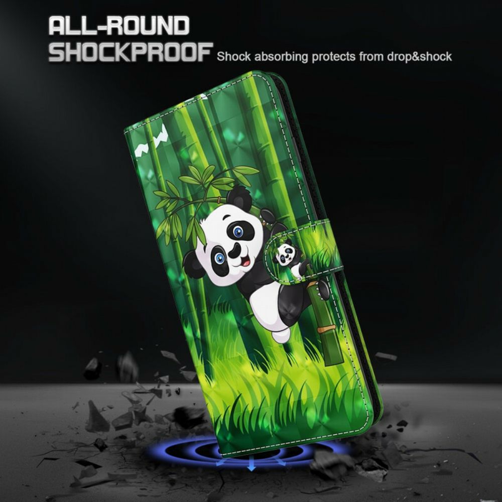 Lederhüllen Für iPhone 13 Panda Und Bambus