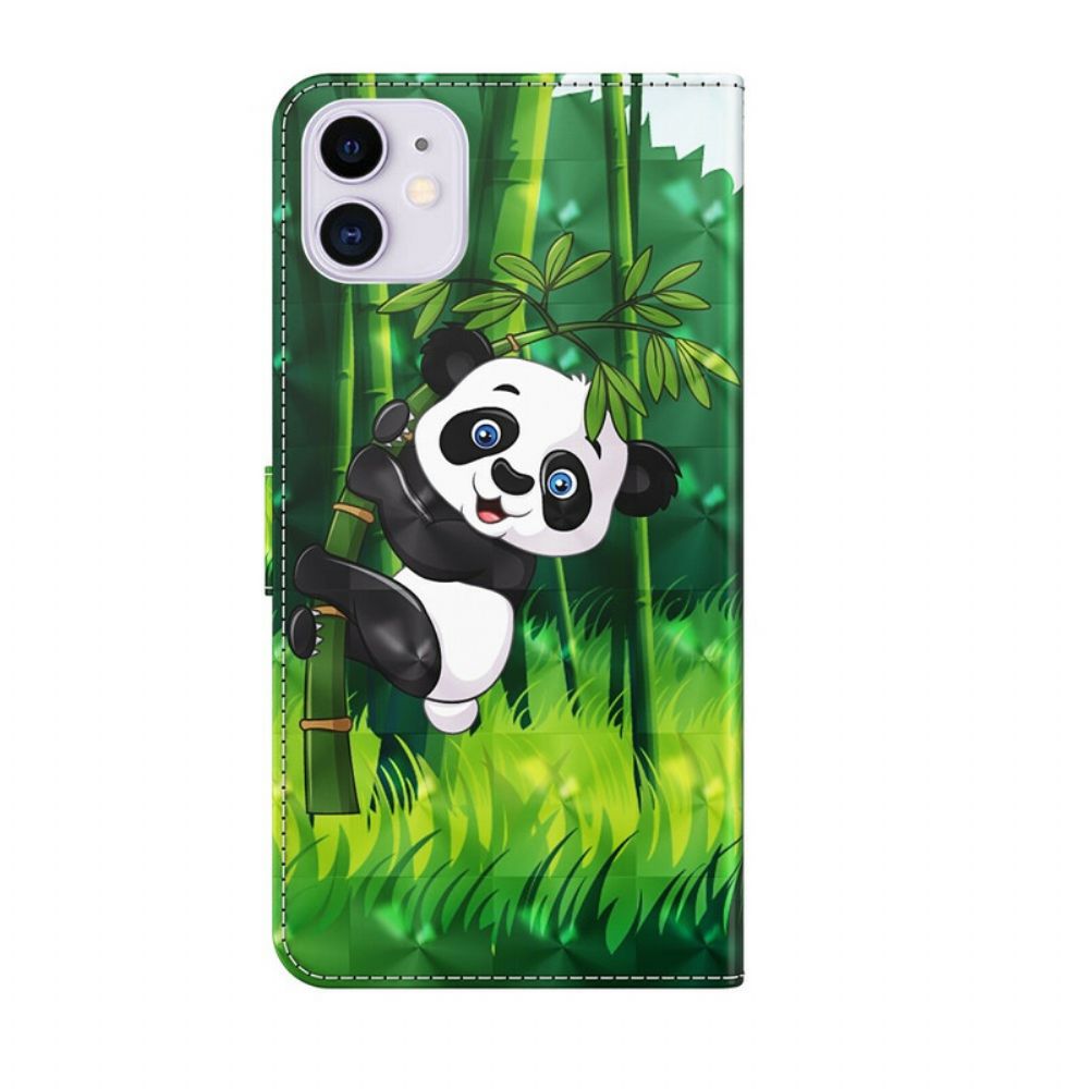 Lederhüllen Für iPhone 13 Panda Und Bambus