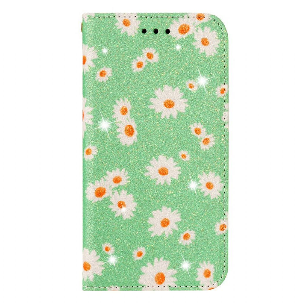 Schutzhülle Für iPhone 13 Flip Case Gänseblümchen Aus Kunstleder