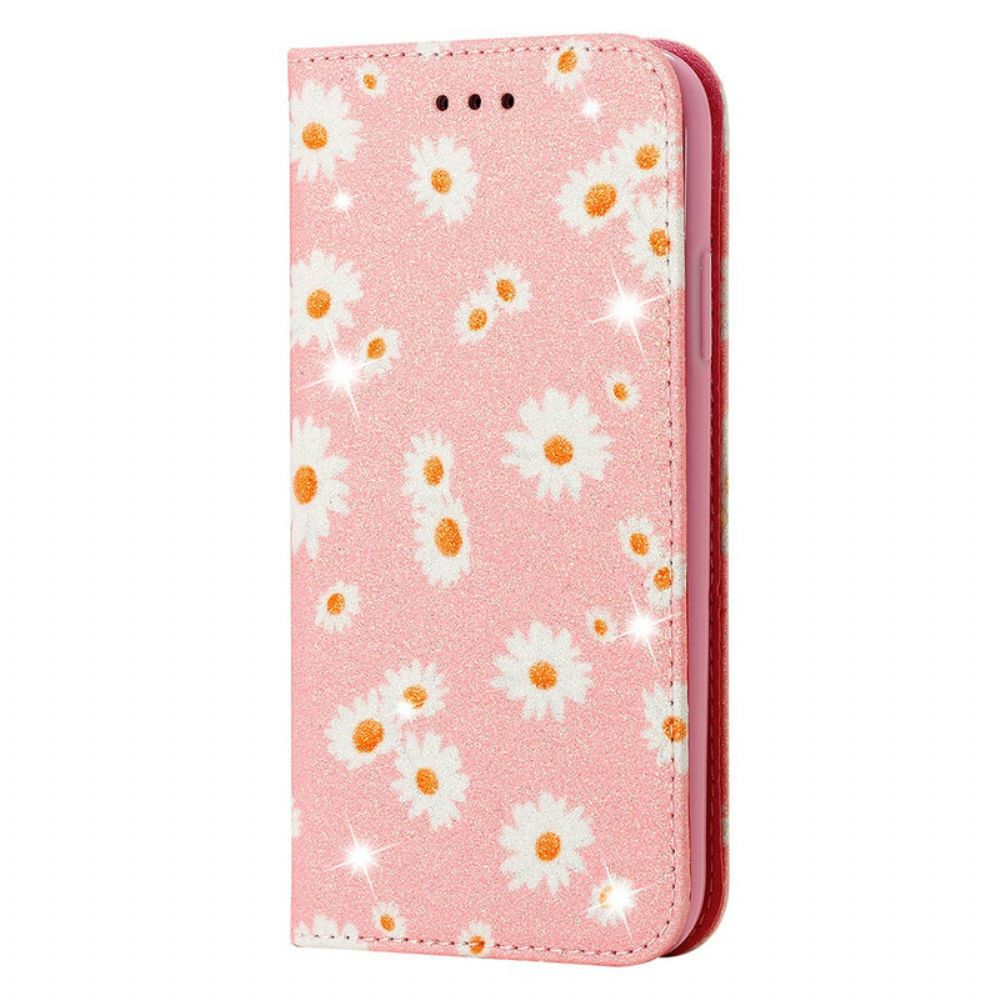 Schutzhülle Für iPhone 13 Flip Case Gänseblümchen Aus Kunstleder