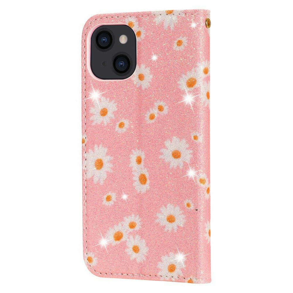 Schutzhülle Für iPhone 13 Flip Case Gänseblümchen Aus Kunstleder