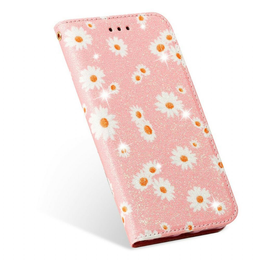 Schutzhülle Für iPhone 13 Flip Case Gänseblümchen Aus Kunstleder