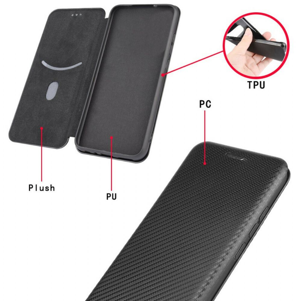 Schutzhülle Für iPhone 13 Flip Case Kohlefaser