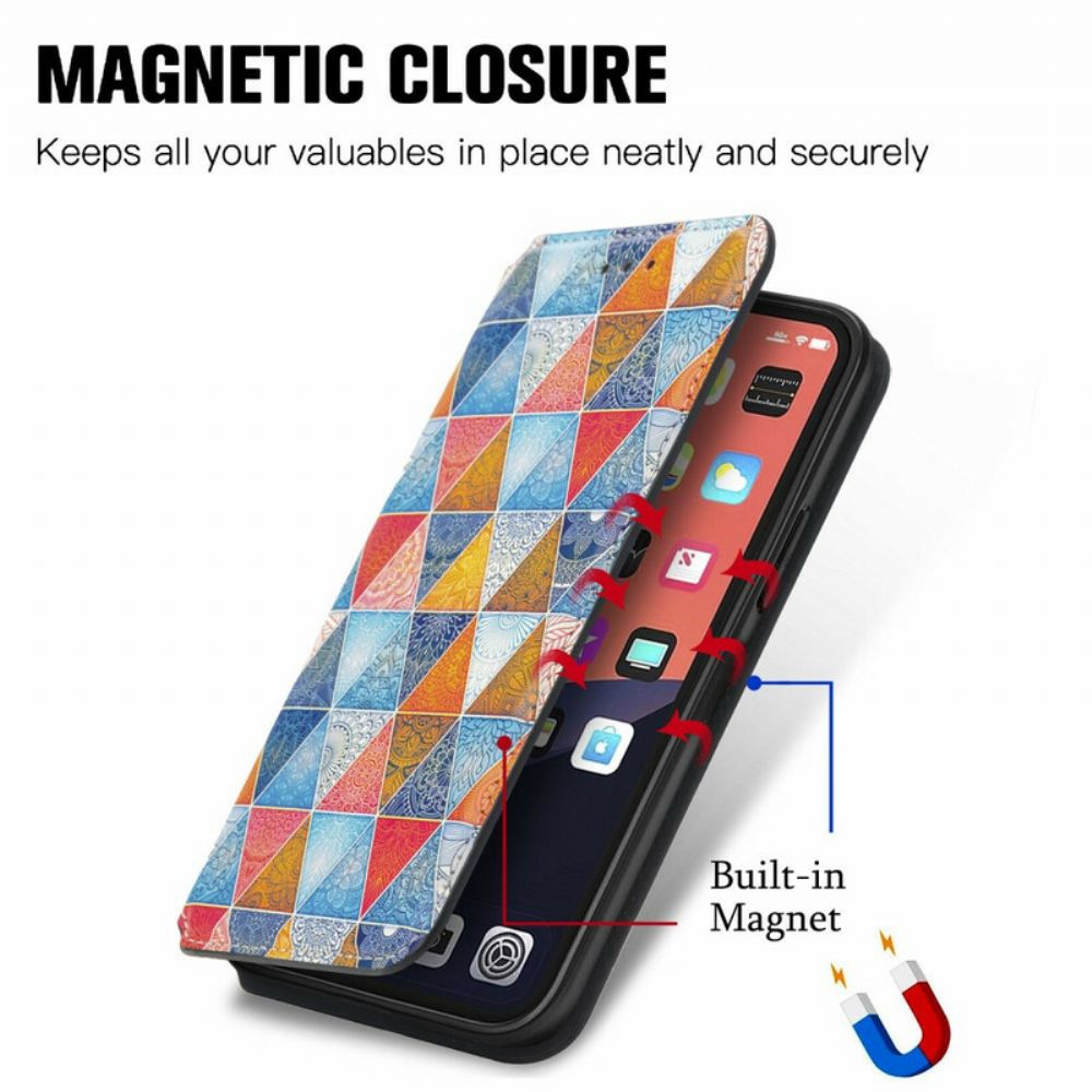 Schutzhülle Für iPhone 13 Flip Case Künstlerischer Rfid