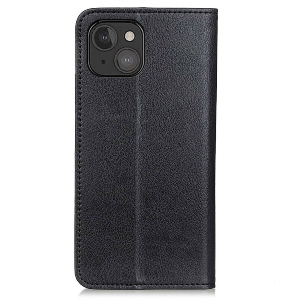 Schutzhülle Für iPhone 13 Flip Case Lychee-spaltleder