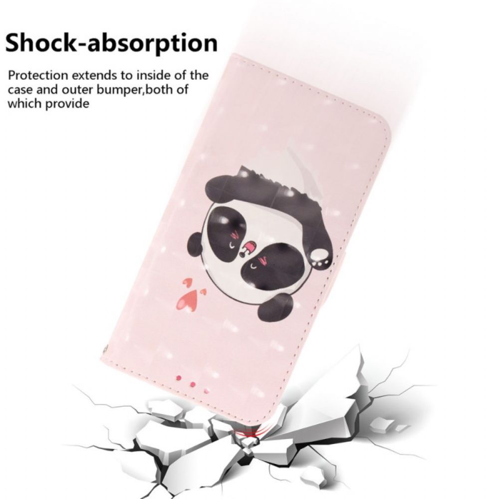 Lederhüllen Oppo Reno 12f 5g Panda Love Mit Riemen