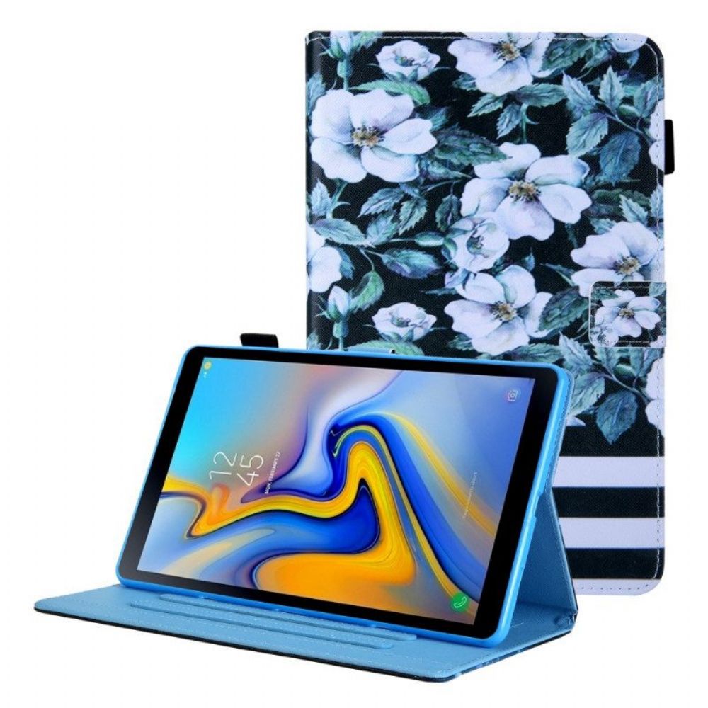 Flip Case Für Samsung Galaxy Tab A8 (2024) Blumendesign