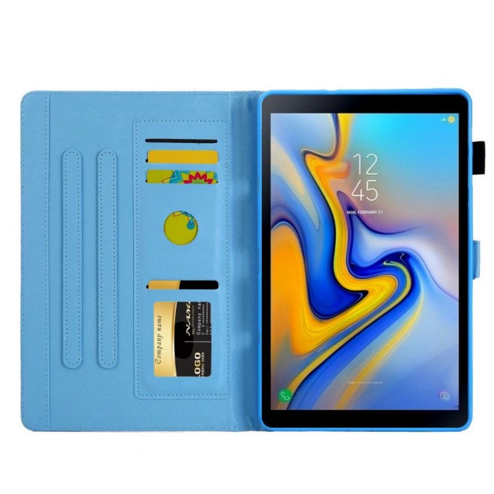 Flip Case Für Samsung Galaxy Tab A8 (2024) Blumendesign