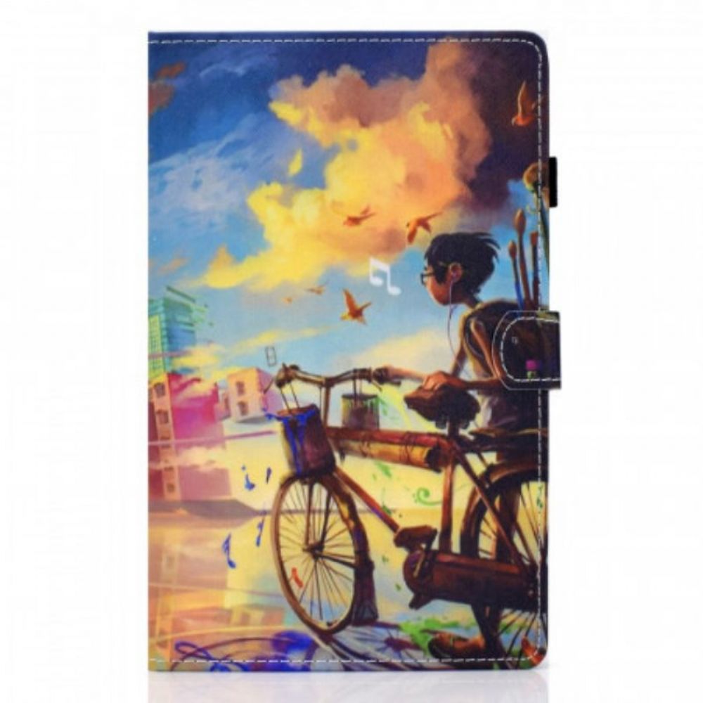 Flip Case Für Samsung Galaxy Tab A8 (2024) Fahrradkunst