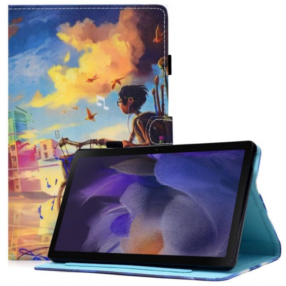 Flip Case Für Samsung Galaxy Tab A8 (2024) Fahrradkunst