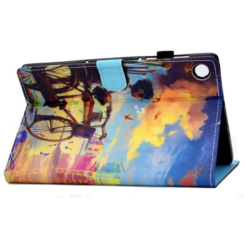 Flip Case Für Samsung Galaxy Tab A8 (2024) Fahrradkunst