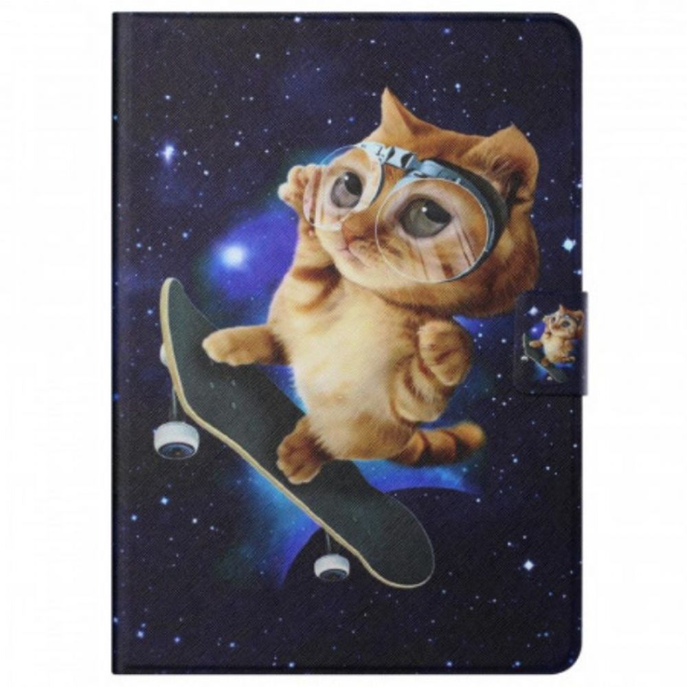 Flip Case Für Samsung Galaxy Tab A8 (2024) Katzen-skateboarden