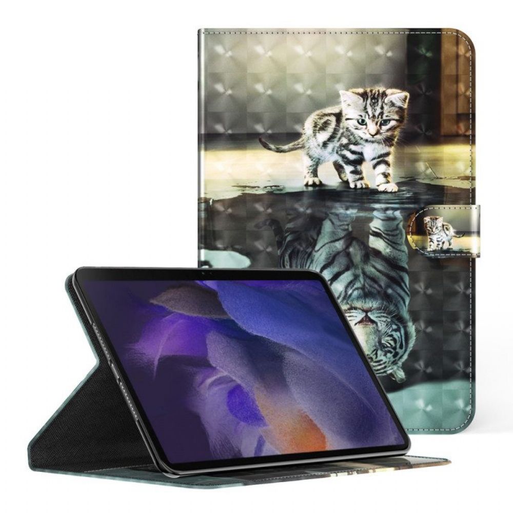 Flip Case Für Samsung Galaxy Tab A8 (2024) Lichtpunkt Cat's Dream