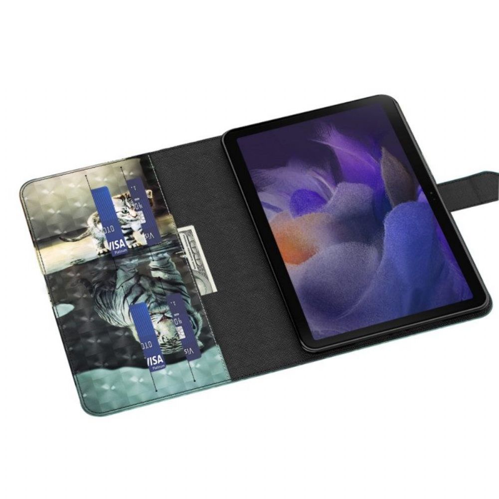 Flip Case Für Samsung Galaxy Tab A8 (2024) Lichtpunkt Cat's Dream