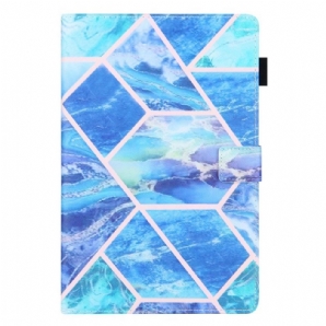 Flip Case Für Samsung Galaxy Tab A8 (2024) Marmor-geometrie-design