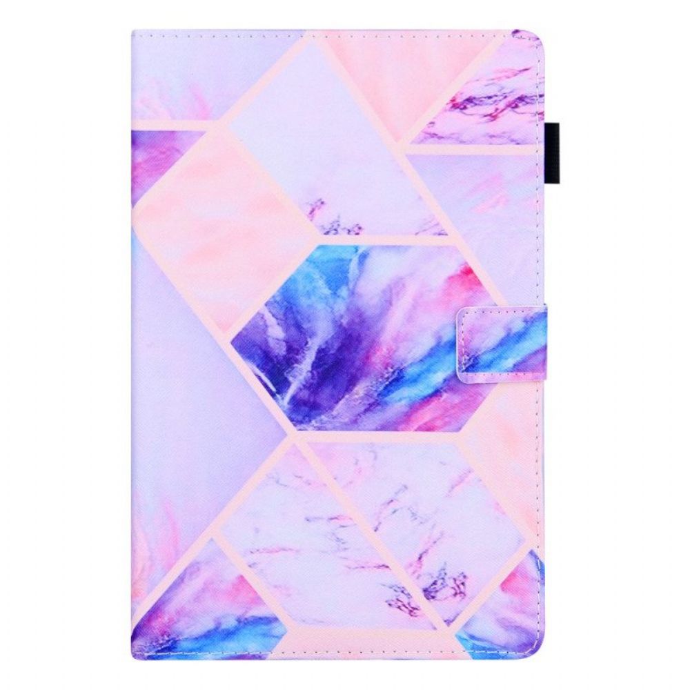 Flip Case Für Samsung Galaxy Tab A8 (2024) Marmor-geometrie-design