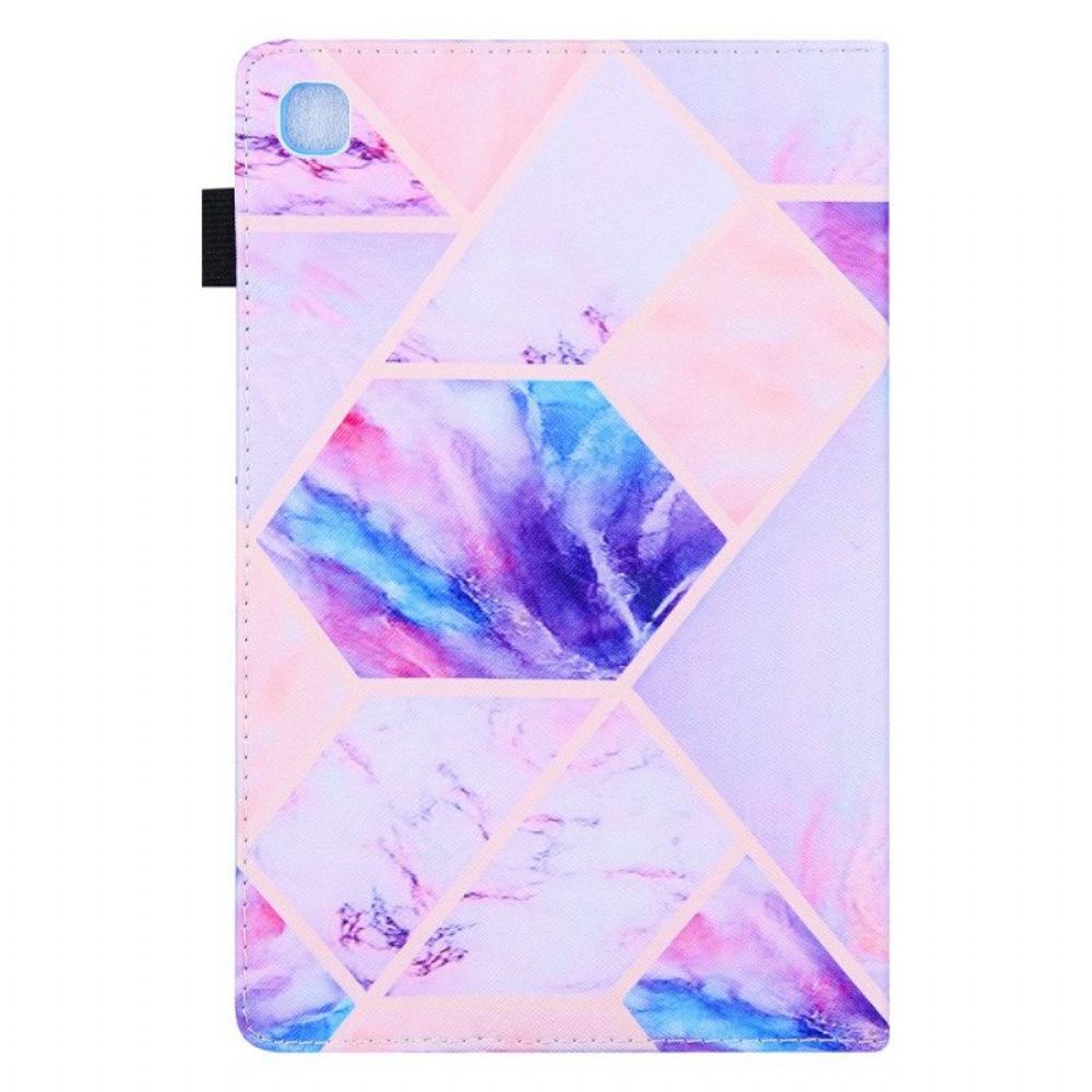 Flip Case Für Samsung Galaxy Tab A8 (2024) Marmor-geometrie-design