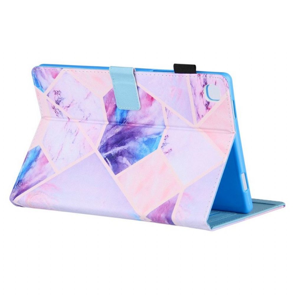 Flip Case Für Samsung Galaxy Tab A8 (2024) Marmor-geometrie-design