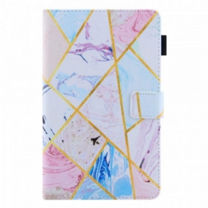 Flip Case Für Samsung Galaxy Tab A8 (2024) Marmoreinfluss