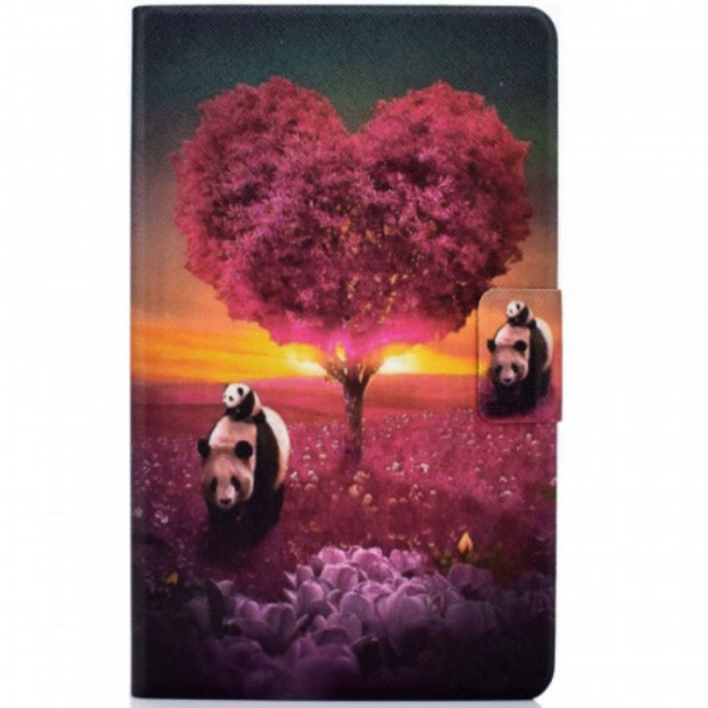 Flip Case Für Samsung Galaxy Tab A8 (2024) Panda-herz