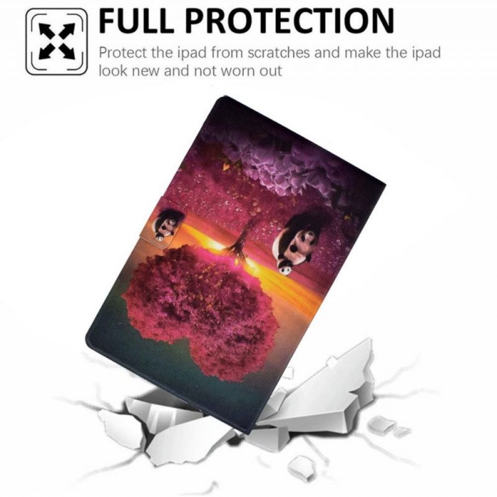 Flip Case Für Samsung Galaxy Tab A8 (2024) Panda-herz