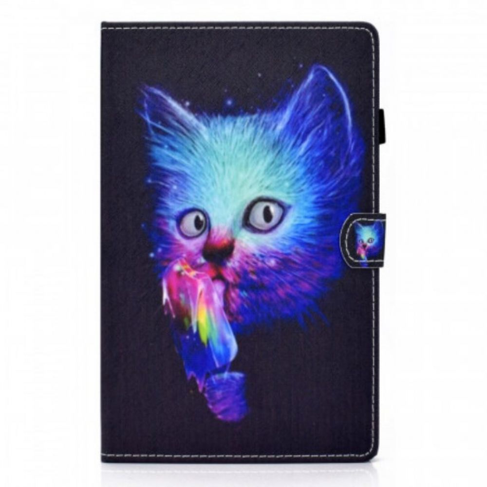 Flip Case Für Samsung Galaxy Tab A8 (2024) Psychokatze