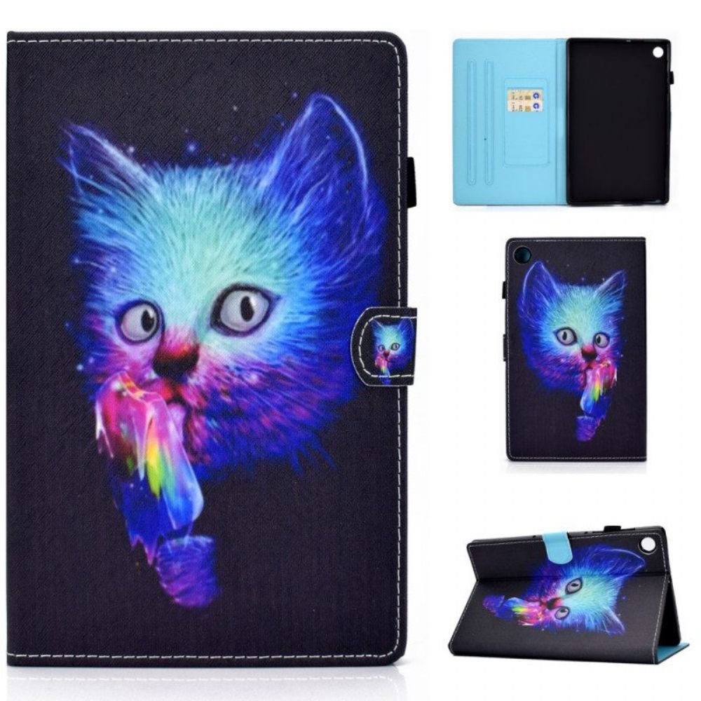 Flip Case Für Samsung Galaxy Tab A8 (2024) Psychokatze